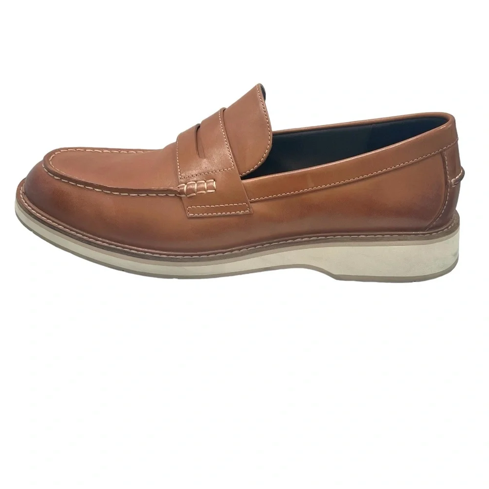 COLE HAAN TAN OSBORN GRAND 360 PENNY LOAFER